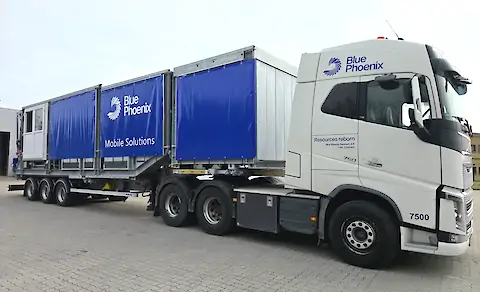 Blue Phoenix's mobile plant incinerator bottom ash (IBA) processing