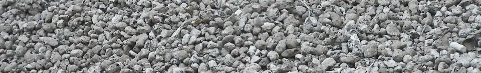 Close-up view of Blue Phoenix's incinerator bottom ash aggregates (IBAA) in Tilbury site in the UK.